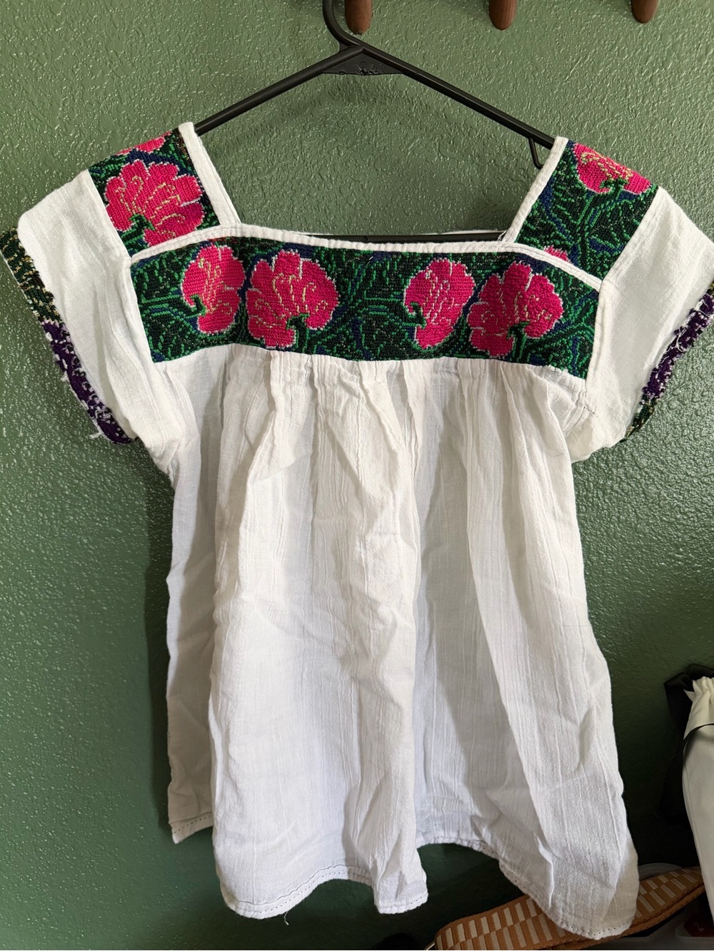 Embroidered Peasant top
